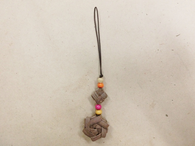 奥会津　三島町　編み組細工　体験　山ブドウストラップ